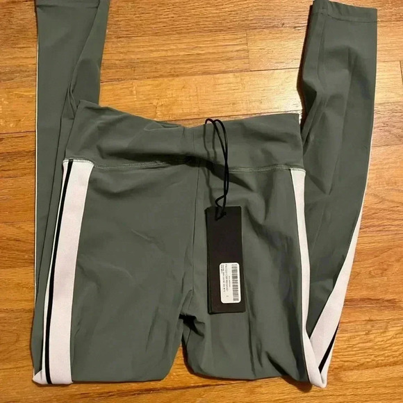 NWT PALM ANGELS TRAINING TRACK LEGGINGS SAGE WHITE S - Picture 7 of 10